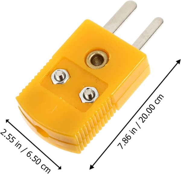 4 stk. Pin Termoelementadapter Aus til Europæisk Adapter Plastskal Isoleret