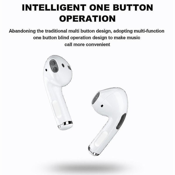 Tws Pro 4 In-ear trådløse Bluetooth-øretelefoner Støyreduserende hodesett Stereo Sports Mini-ørepropper Håndfrie ringehodetelefoner med Mic-yuhao Black