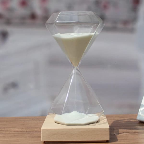 5 minutter sandtimer timeglass dekorasjon klassisk formet høyt borosilikat