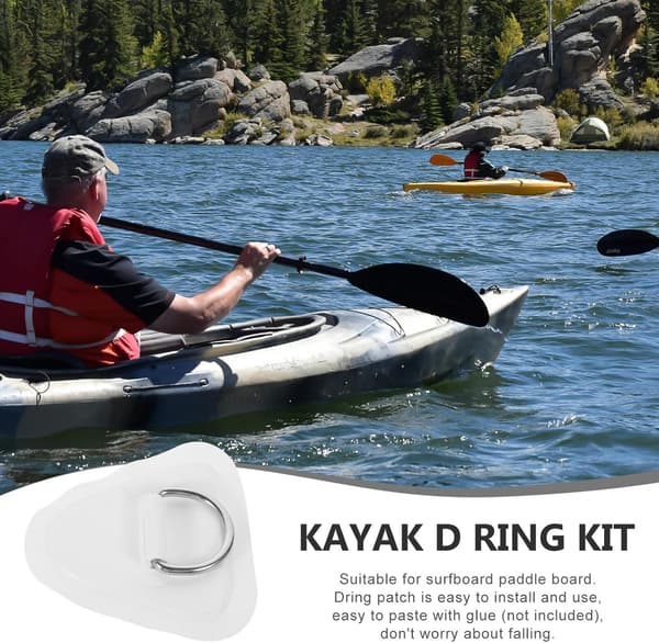 2st Kajak D-formade spännen Elastiska repöglor för kanot och uppblåsbara båtar PVC-material