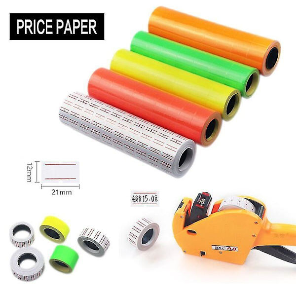 10 Rullar 21mmx12mm Mx-5500 Etikettmärkare Prislappar