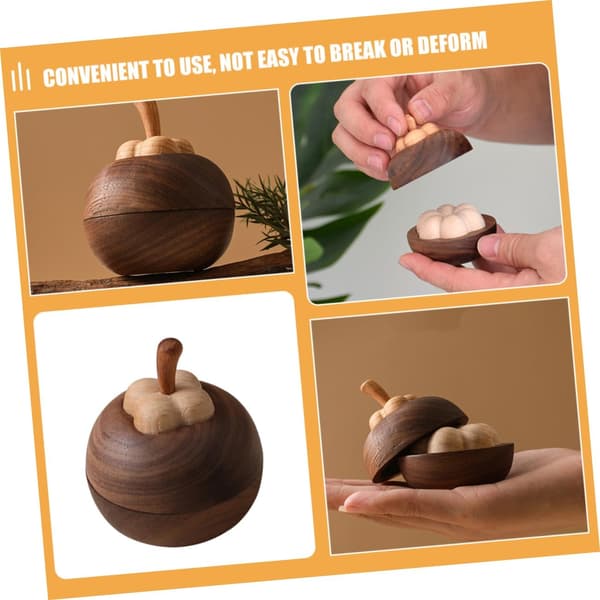 Eterisk oljediffuser i tre, dekor i svart valnøtt, massivt tre, flammefritt aromaterapi-diffuseringsornament