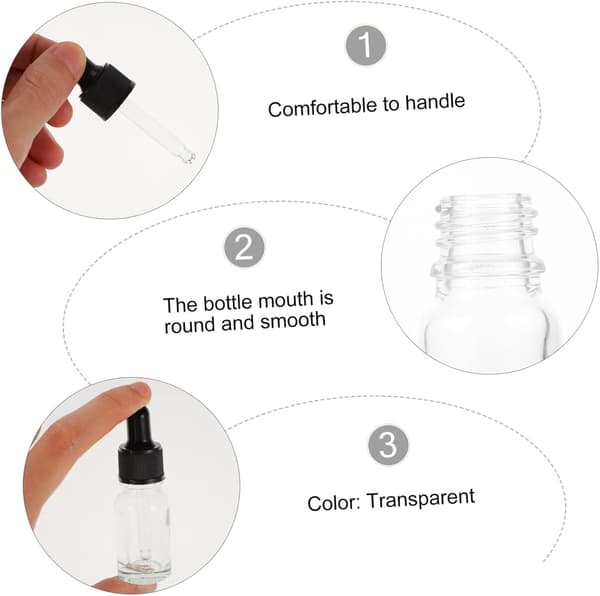 10 st 10 ml eterisk olja glasdroppflaskor påfyllningsbara underförpackningsflaskor