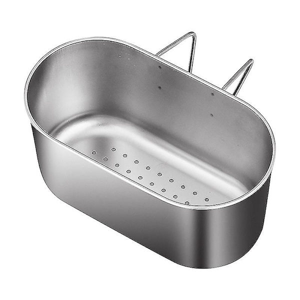 Rustfrit Stål Håndvask Aftapningskurv Til Køkken Madspild Rester Madopsamler (1 Stk, Sølv)