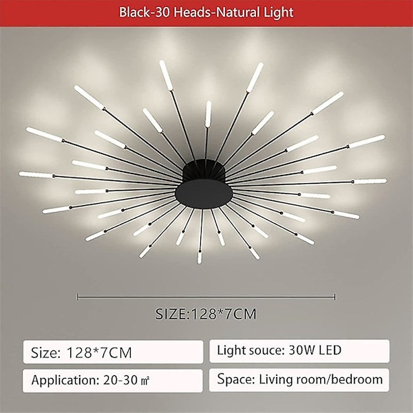 Moderne Loftlampe Nem Installation Akryl Lampskærm Lysekrone