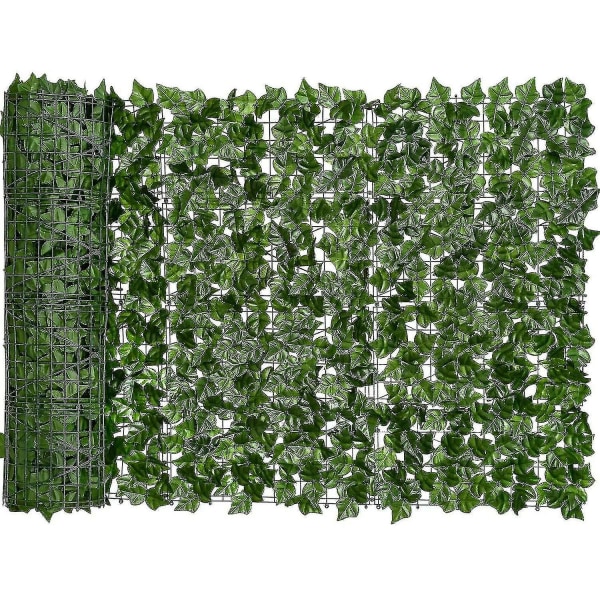 Artificiell murgröna privat staket, 118x19,6 tum artificiell häck staket och konstgjord murgröna vinblad Deco-yuhao