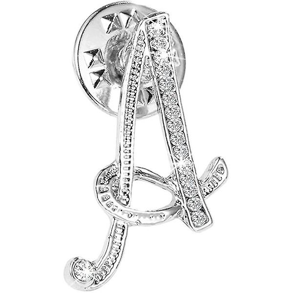 Initial Brev Brosche Nål Lille Lapel Nål Tie Tack Navn Personlige Gaver Til Piger Kvinder Mænd Dreng Sølv