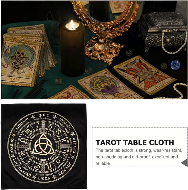 Tarotduk for spådom og lesing av stjernetegn-alterduk