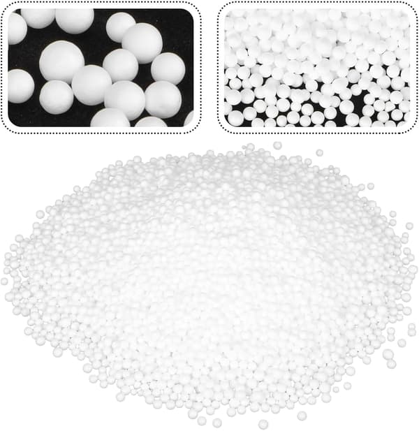 1 pose 1-2 mm Epp skumfyldperler til sofapudefyld, dukke-fyldkugler og pudefyld