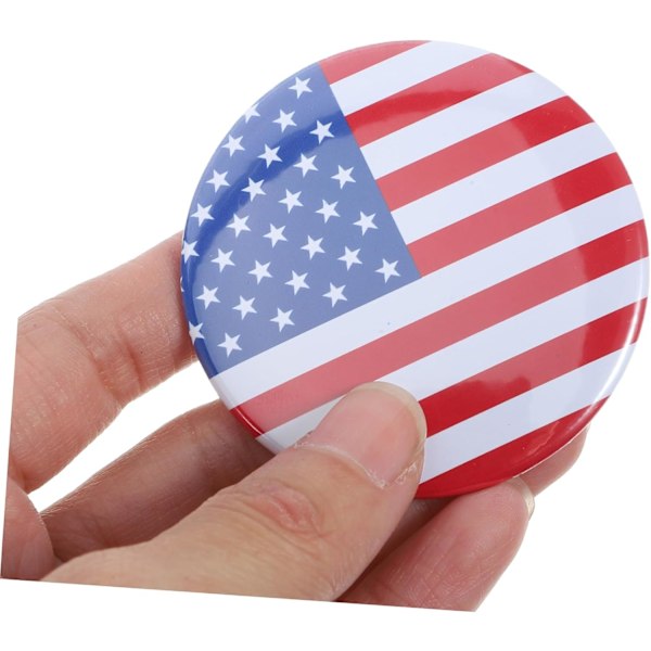 Självständighetsdagen Flagga Slagstift Set 10st Plåt USA Flagga Broschnål Metallmärke