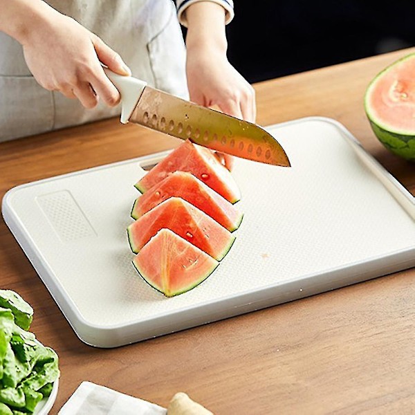 Japansk stil tykt skjærebrett med håndtak og sklisikker overflate