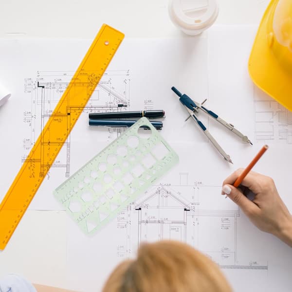 6 st gröna geometriska ritlinjaler i plast, mätmallar