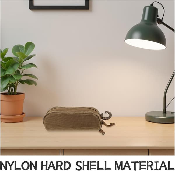 Bärbart glasögonfodral med hårt nylonskal och Molle-system, enkel fästklämma
