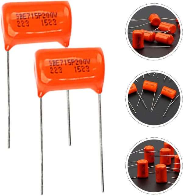 10 st elgitarrkondensatorer Gitarrtonkondensatorer Orange Lång Ben 16,7 mm Stabil Prestanda
