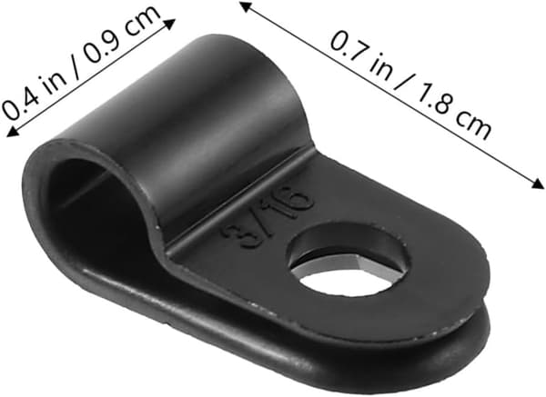 200 stk. ledningsclips-organizer til kabelstyring, udendørs lysclips, sort, egnet