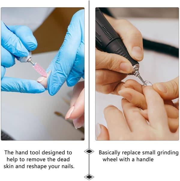 Neglebor sæt 10 stk. wolframstål manicure slibehoveder poleringsbit sæt