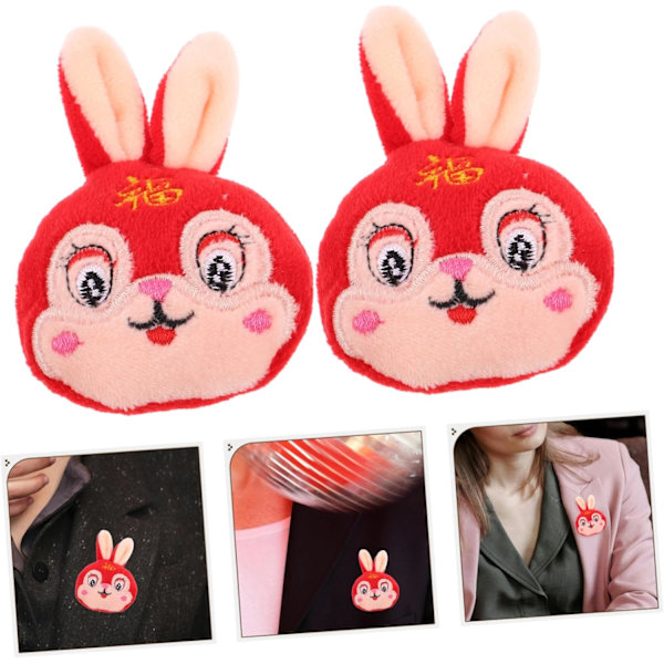 Påskefestutstyr 6 stk. Kawaii Kanin Brosjepinner Dekorative
