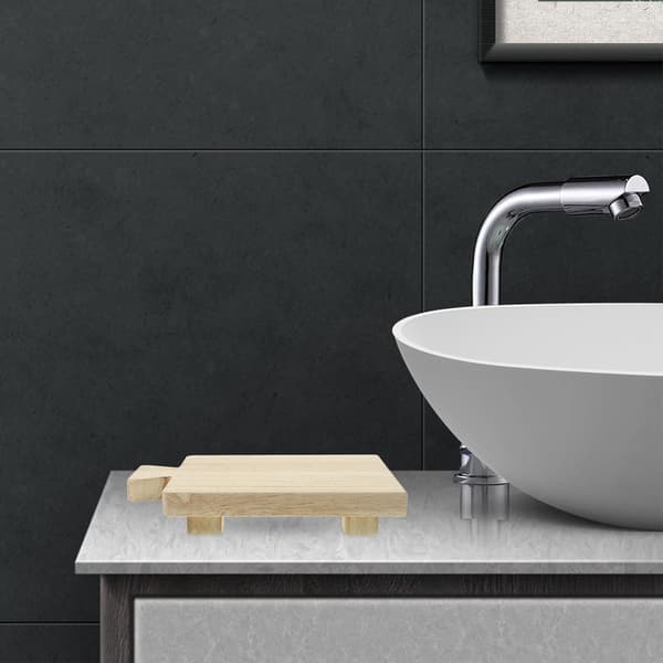 Træbakke Træforhøjer Rektangulær Beige Træmateriale Praktisk Pladsbesparende Design Moderne
