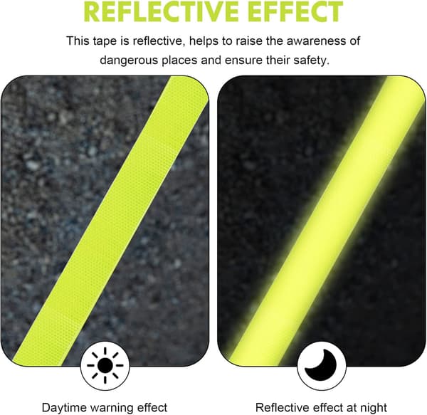 4 ruller reflekterende plastpose advarsel sikkerhetstape høy synlighet reflekterende tape for nattsikkerhetsklistremerke