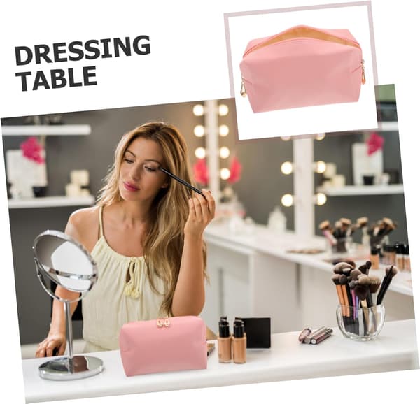 Makeuptaske Kvinder Makeuppung Rejsetoilettaske Lynlåspung til kvinder