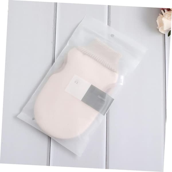 Exfolierande duschhandskar 2-pack Beige Ryggmassagehandske Kroppsskrubbvantar