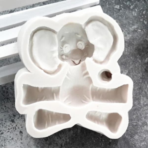 3D Elefant Silikon Fondant Form Kage Dekoration Clate Bageform