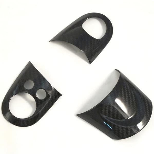 2x Karbon Rattskinn Deksel Trim Stick Rattskinn Instrumentpanel Deksel