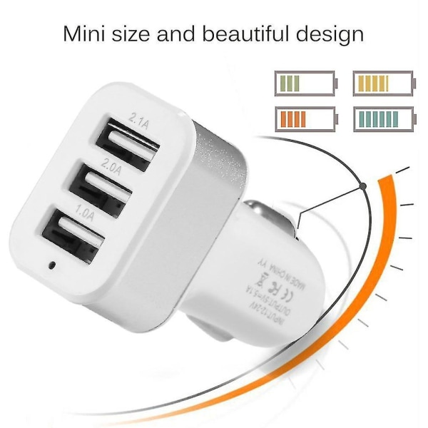 Universal 3 USB Billader Adapter 3 Porte 2A 2.1A 1A