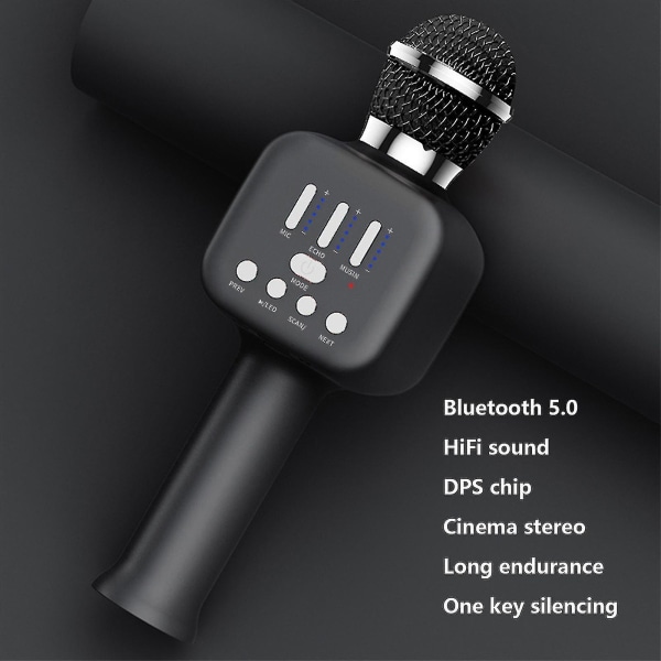 Kapasitans Trådløs mikrofon Bluetooth-høyttaler Alt-i-ett-maskin Karaoke  video- og lydutstyr med Rgb-lyseffekt kan kobles til i Tw-er 5bd4 | Fyndiq