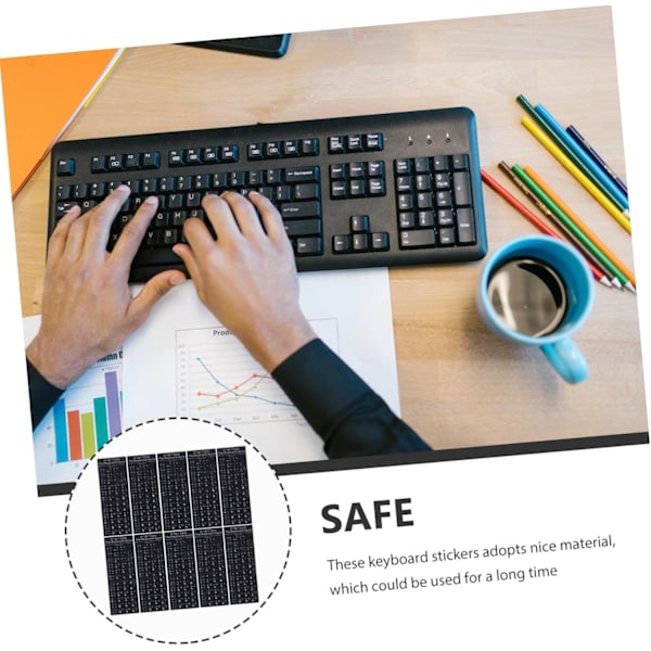 10 stk. Computer Tastatur Klistermærke Thai Sprog Hvil Tastatur Skin Udskiftning