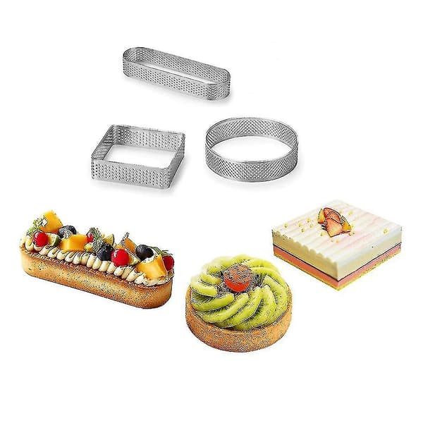 3 Æg T-ring Kompatibel Med Rustfrit Stål Bageform Kageform Dessertbutik
