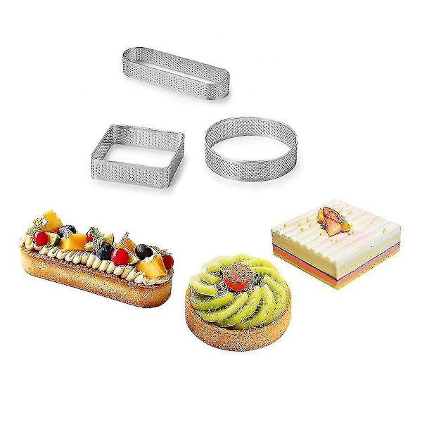3 Egg T-ring Kompatibel med Rustfritt Stål Bakeform Kakeform Dessertbutikk