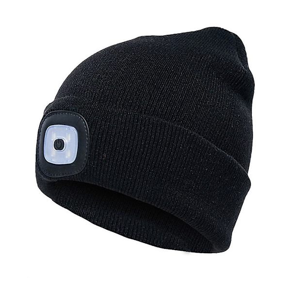 Led-belyst Beanie Hat Hip Hop Mænd Vinter Varmt Hat