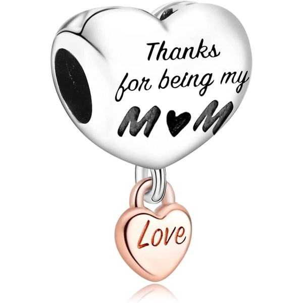 I Mom Dangle Charms In 925 Silver With Lmell Cubic