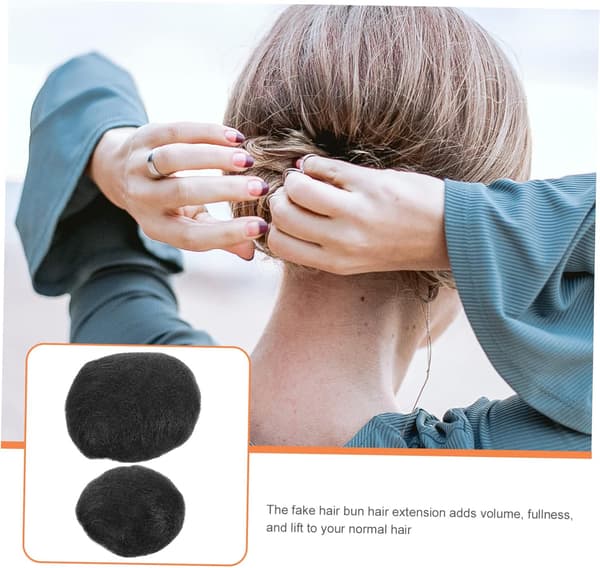 Hårknut Hårstycke Set för Flickor Mänskligt Hår Topper Extensions för Uppklippt Hår