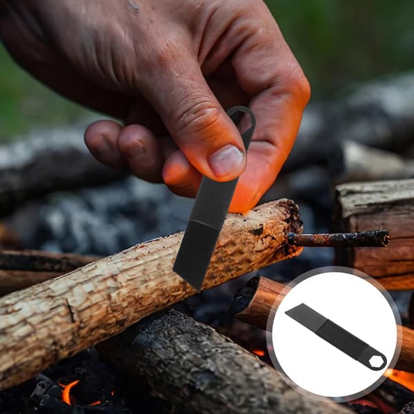10 st. skrapset i rostfritt stål för att starta eld vid camping