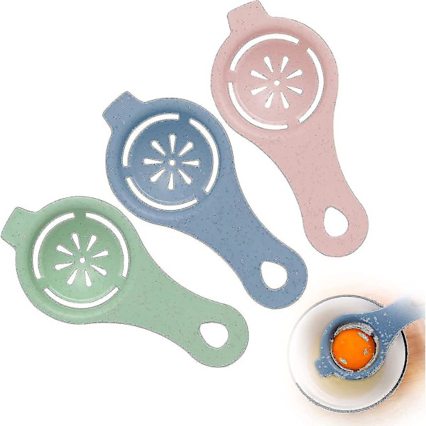 3 Pakker Ægseparator Æggeblomme Separator Æggehvide Separator Sigte Filter Æg