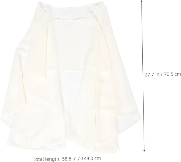 Chiffon Aftensjal til kvinder Letvægtskappe til formelle begivenheder og bryllupper Beskyttende omslag