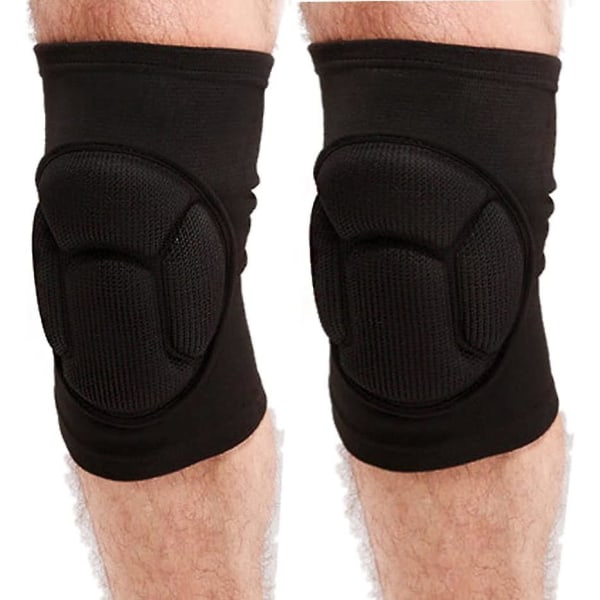 Skumputer for kneebeskyttelse, 1 par, Anti-fall Sports Kneepads, Støttende Elastiske Ermer, Fitness, Sykkel, Basketball, Boksing, Ski Kneepads - Smertelindring, Varmer Opp