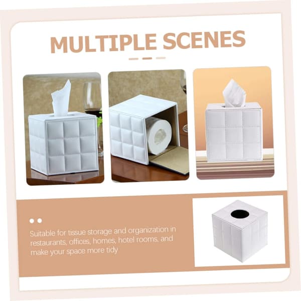 Læder Tissue Etui Tissue Box Holder til Bil Armlæn Cube Box Cover Holder