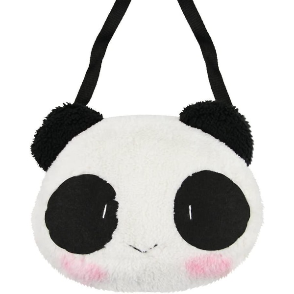Barn Søt Panda Skulderveske Mynt Bag Girls Plysj Cartoon Zipper Cross Body Bag
