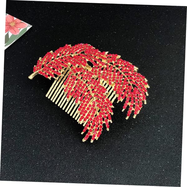 Elegant Rhinestone Blomst Hårinnstikk Kam Brude Hodeplagg Bryllupshodeplagg Hårtilbehør Sett