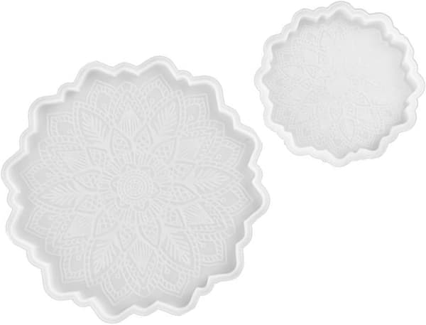 2 st solros silikon DIY formset med små och stora underläggsformar