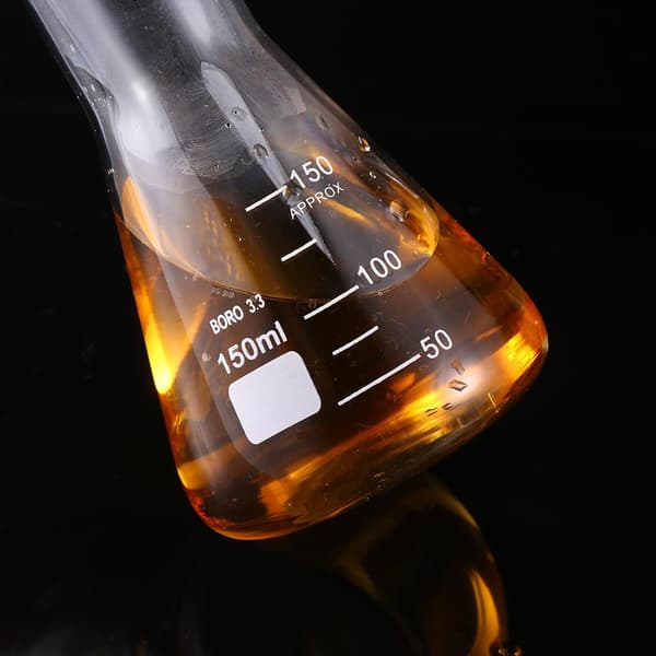 Glaskolbe 150 ml Robust Konisk Form med Prop til Videnskabeligt Laboratoriearbejde og Studiebrug