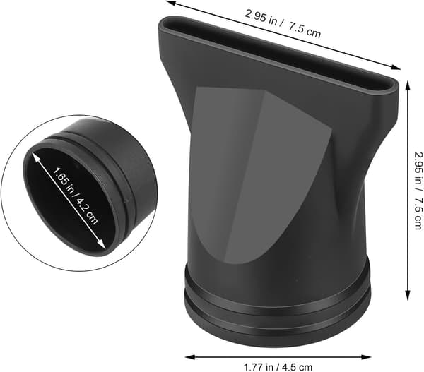 2 stk. sort hårtørrerdyse tilbehør 4-4,8 cm diameter diffuser til føntørrer udskiftning hårstylingværktøj