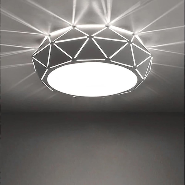 1-ljus 23cm LED-lampa med integrerad lampa, Flush Mount, Metall, Chic