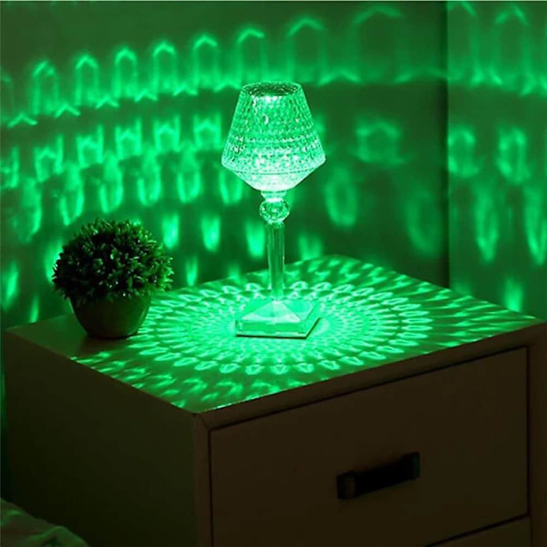 Kristallitimantti pöytälamppu 16 RGB-väriä, latautuva