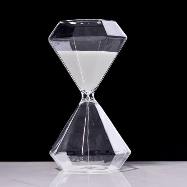 5 minuters sandtimer timglasdekoration klassisk formad hög borosilikat