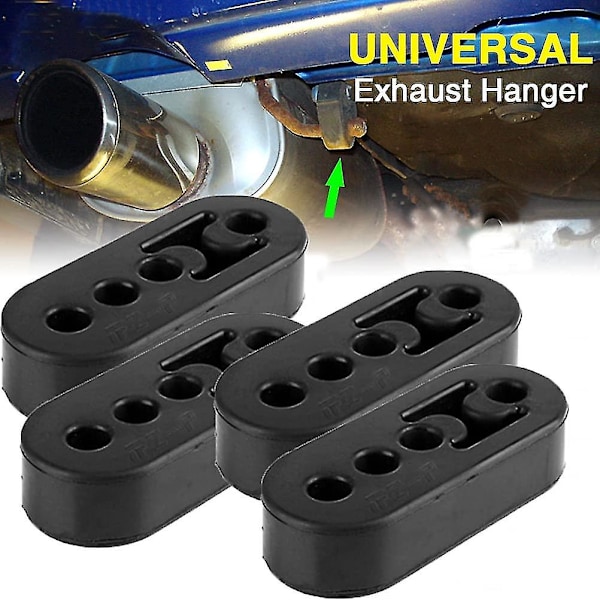Eksosbrakett Henger, Heavy Duty Eksosfeste Gummi 4 Hull 12mm Eksos Henger Reparasjonsbrakett Eksos Halerør Feste For Beskyttelse Av Bil Eksos