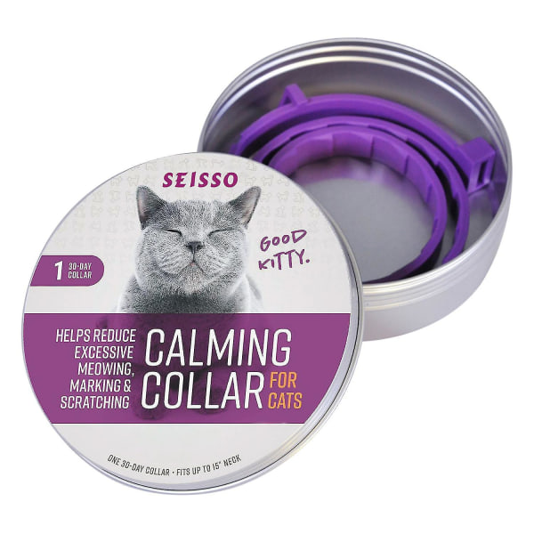 Kjæledyrs beroligende halsbånd Cat beroligende halsbånd Angstlindring beroligende beroligende kattehalsbånd (3-pakning)